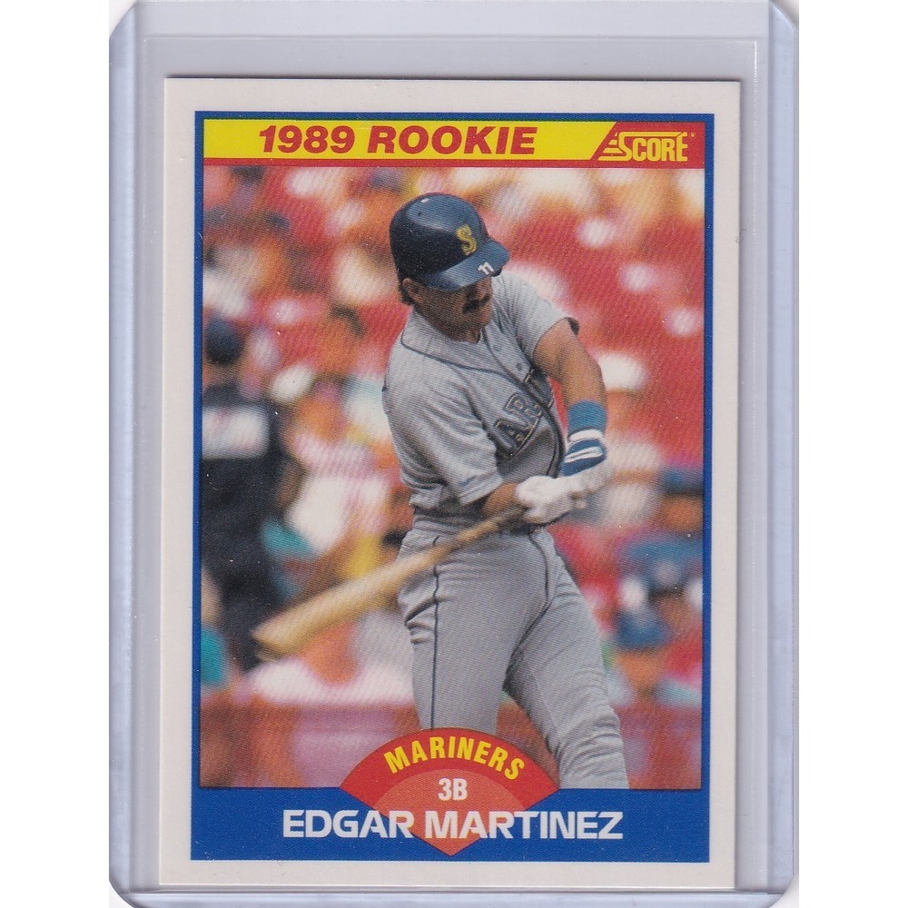 1989 Score Edgar Martinez Rookie Card #637 Seattle Mariners HOF Baseball Card
